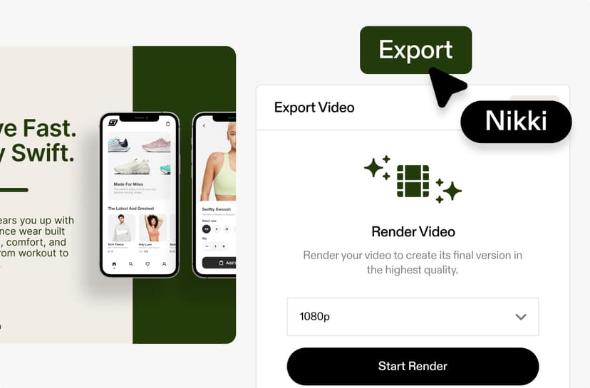 Export videos in a click